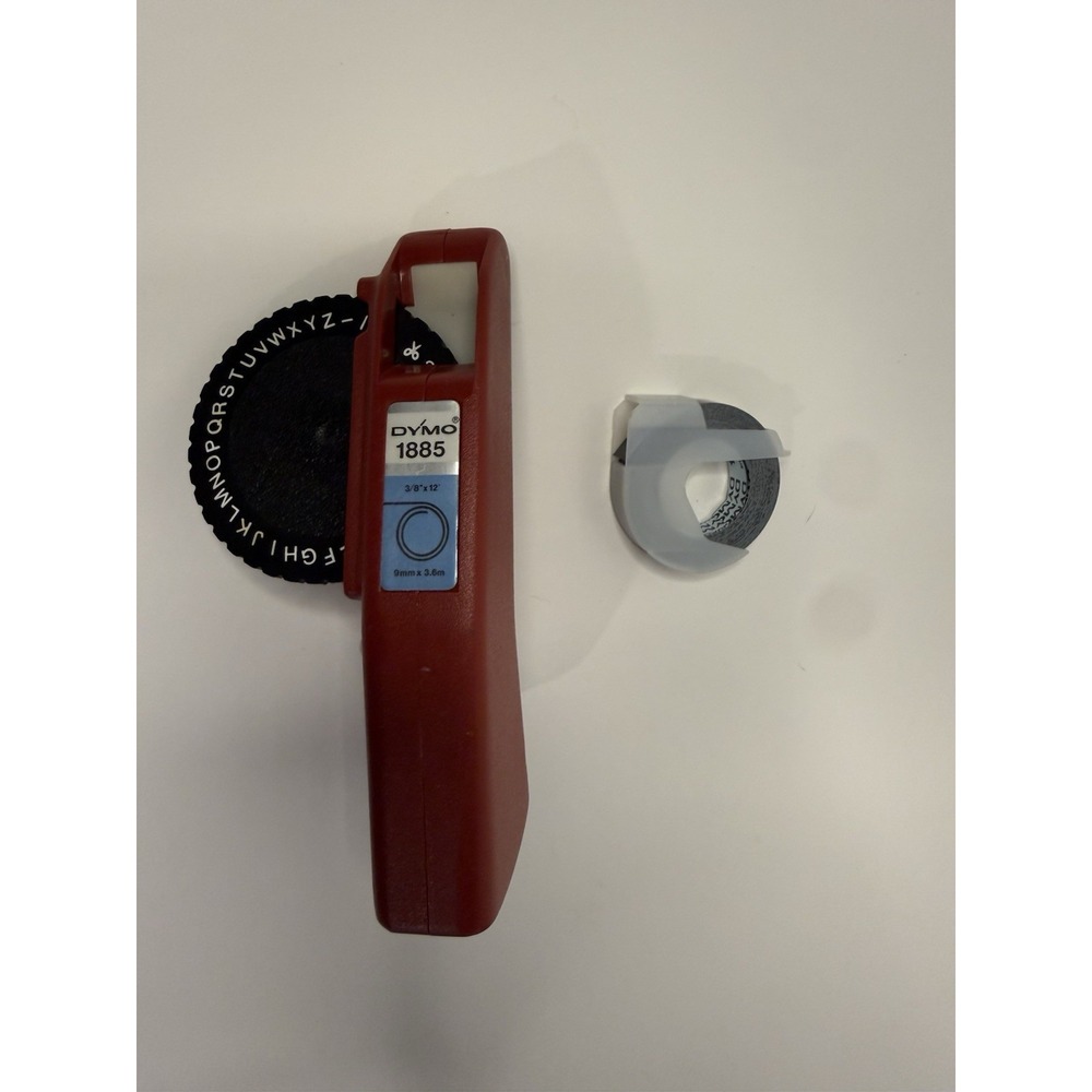 Vintage Dymo 1885 Label Maker Handheld Printer Embossing 3/8" x 12 With Tape